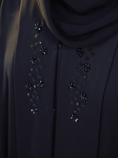 Noir Petal Abaya
