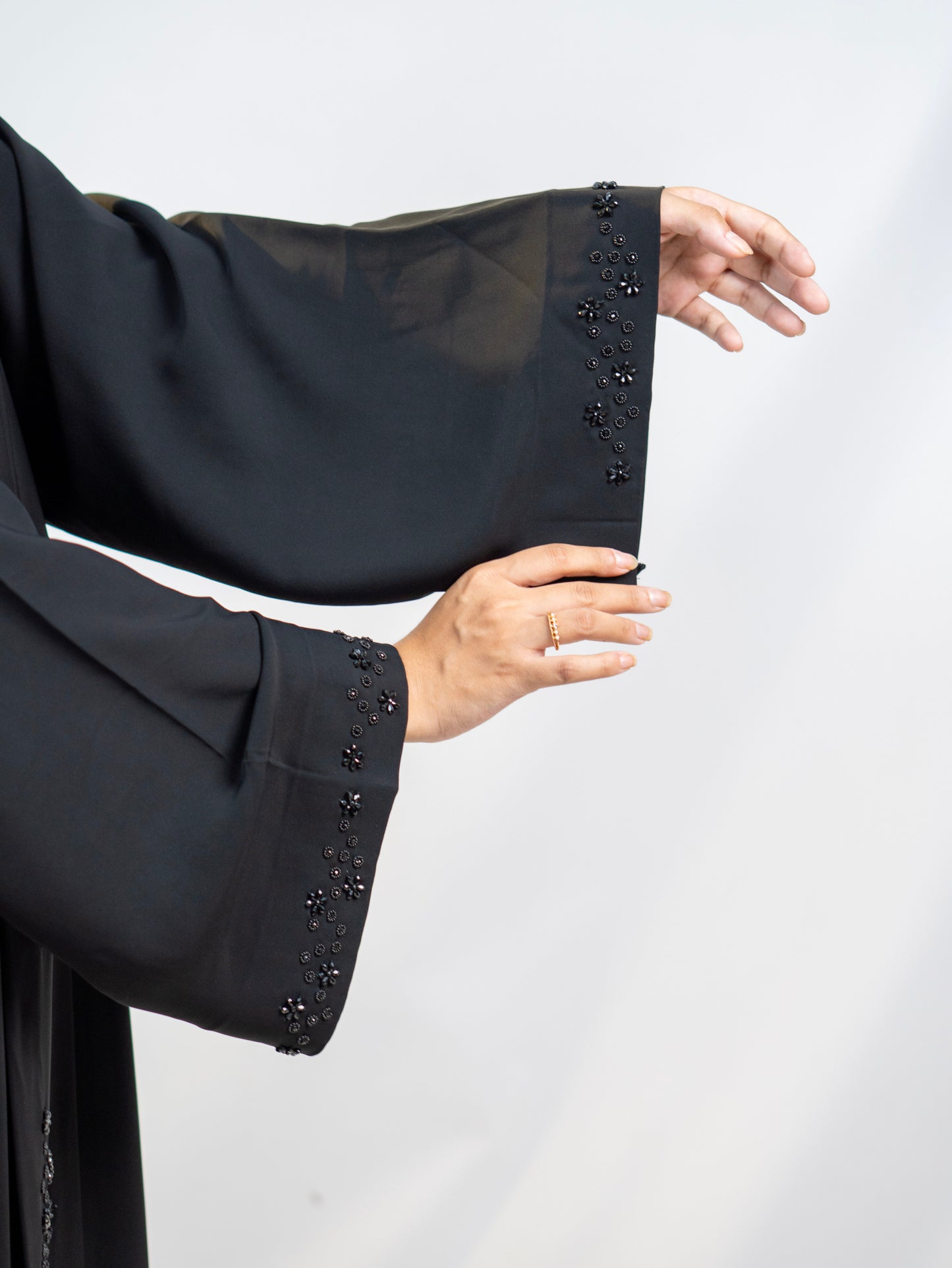 Noir Petal Abaya