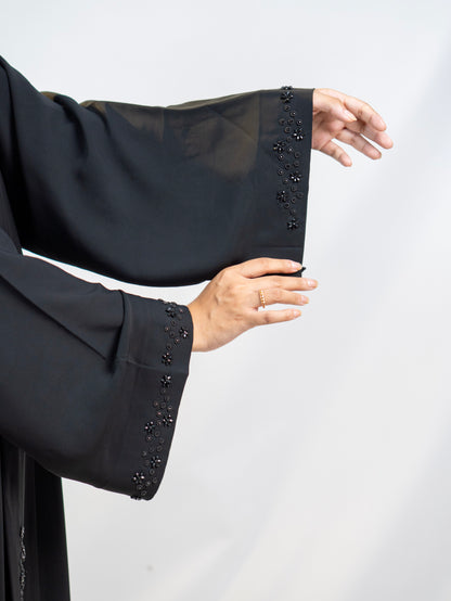 Noir Petal Abaya